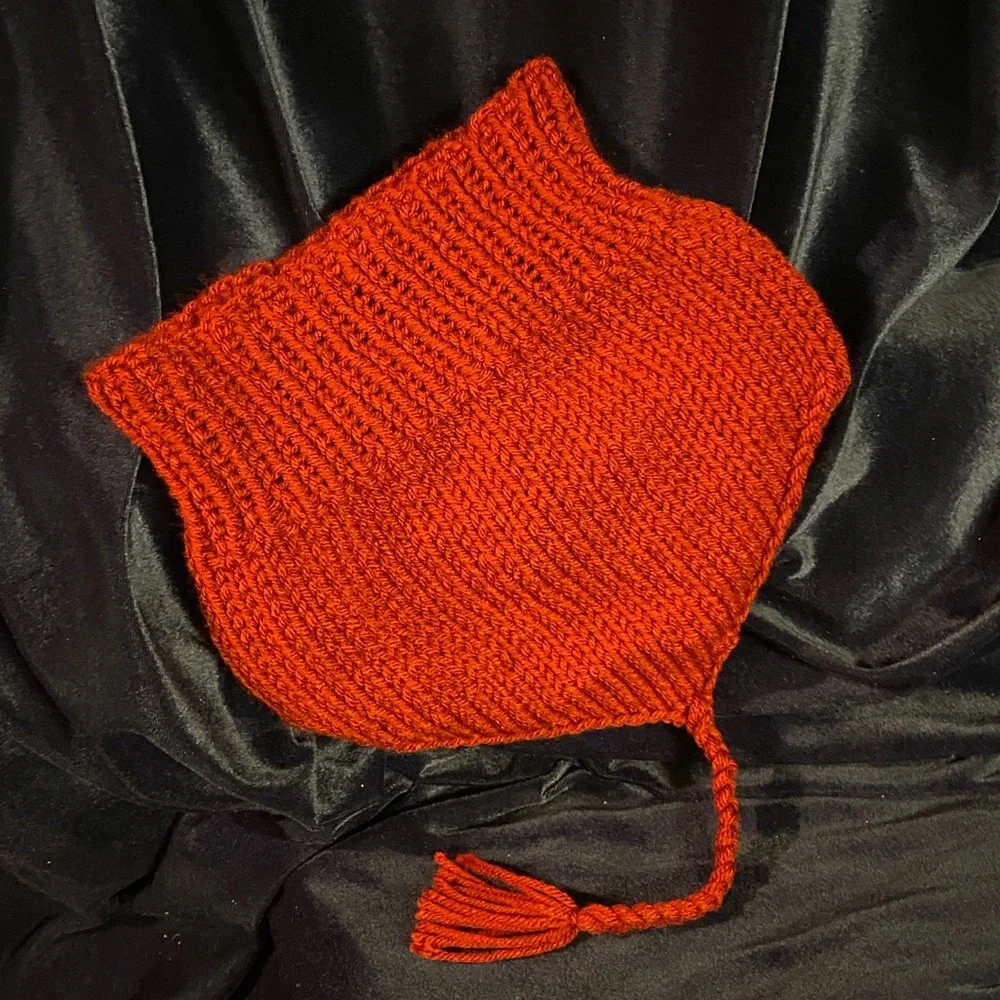 Red Hand Knit RESIST Hat - one size fits all